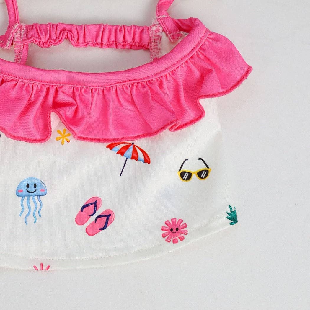 Ozzie - Cartoon Print Split Style Dog Swimsuit: M