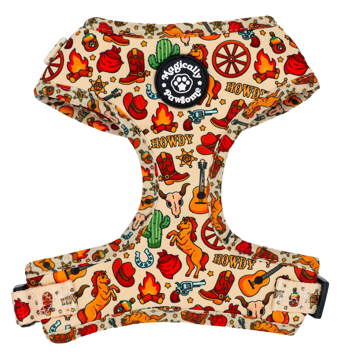 Magically Pawsome - DOG ADJUSTABLE HARNESS - COWBOY