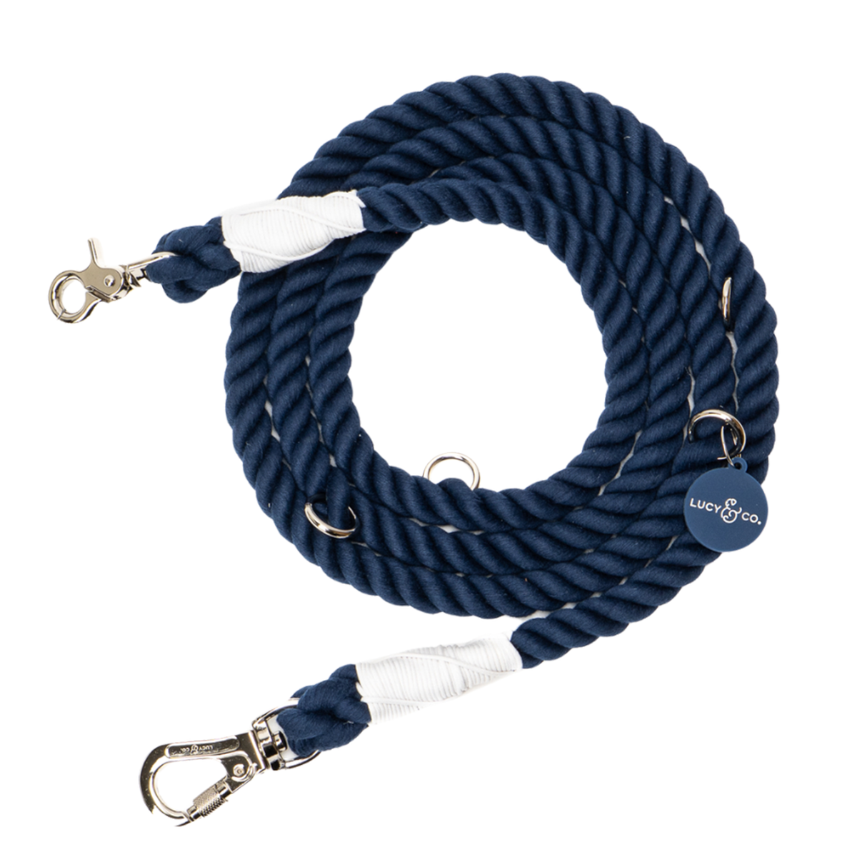 Lucy & Co. - Navy Hands-Free Rope Leash