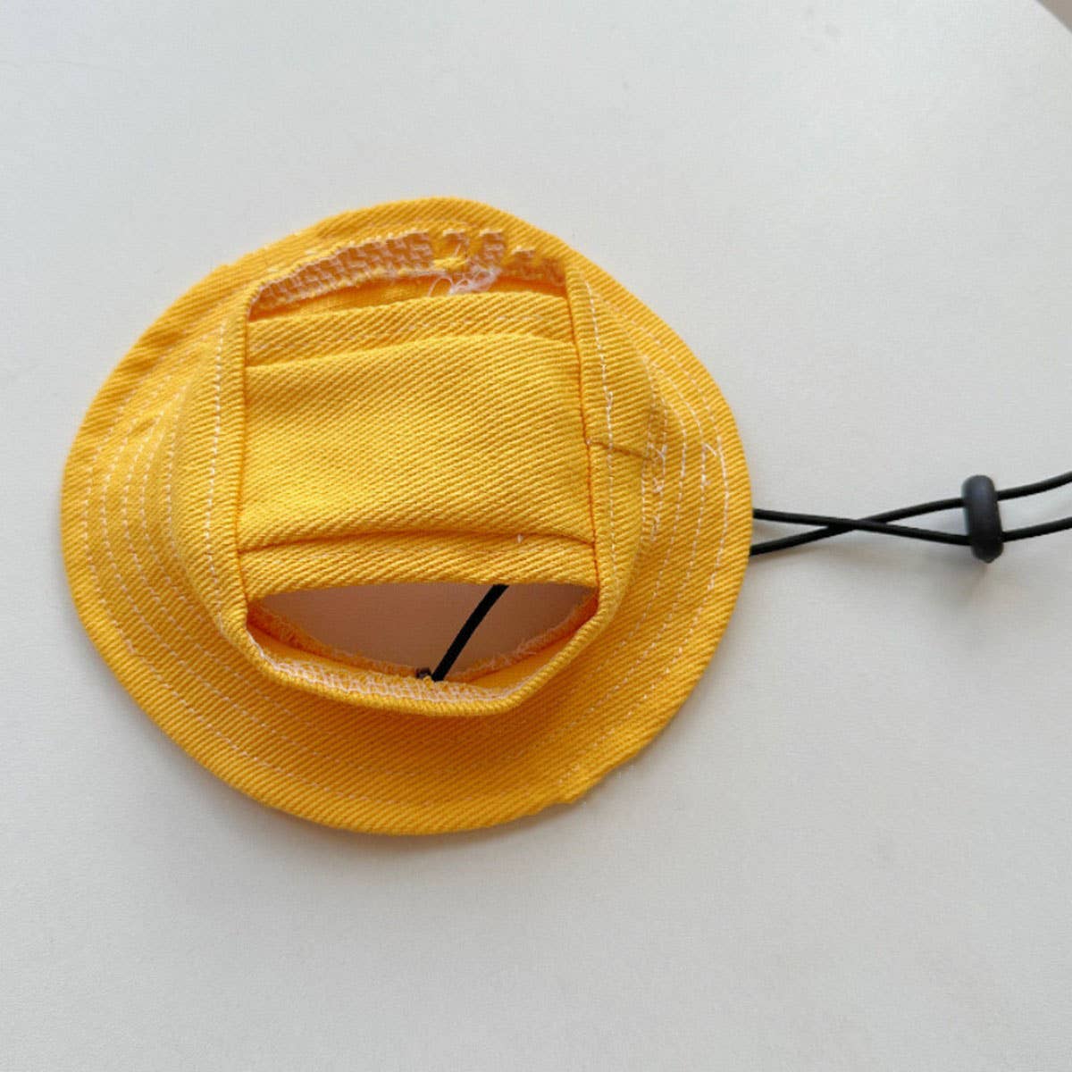 Pet Sun Hat – Cute Outdoor Bucket Hat for Dogs_CWAH3696: BLACK1 / (M) 1