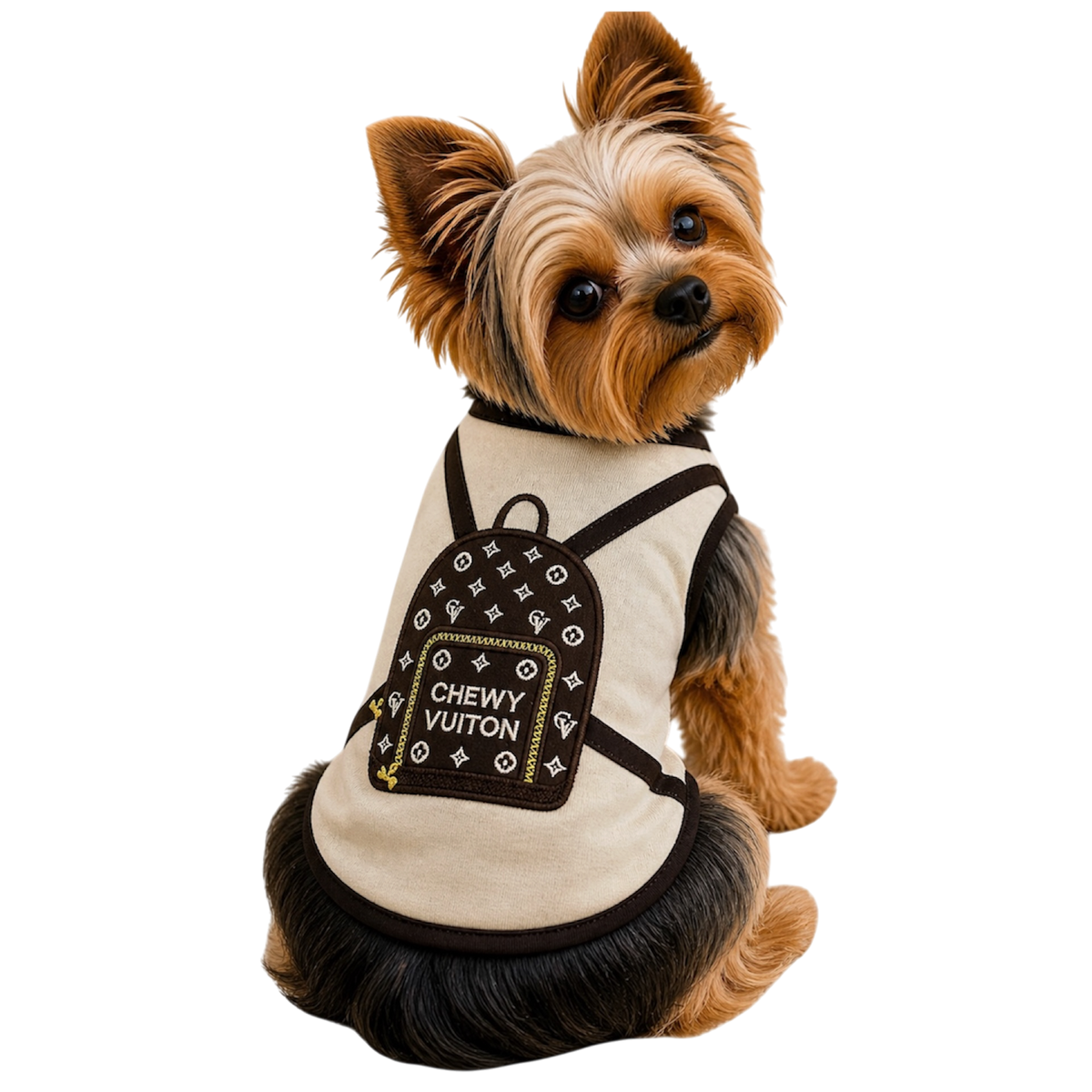 Chewy Backpack Beige on Biege BP220: Extra Small