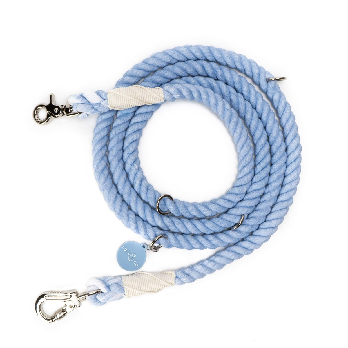 Lucy & Co. - Denim Blue Hands-Free Rope Leash