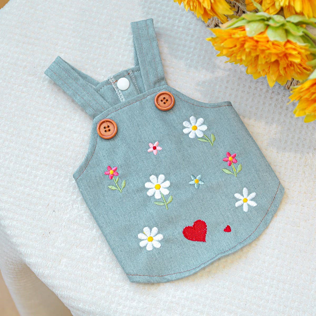 Puppy Kitten Stylish Denim Dress_CWMM13102: BLUE2 / (S) 1