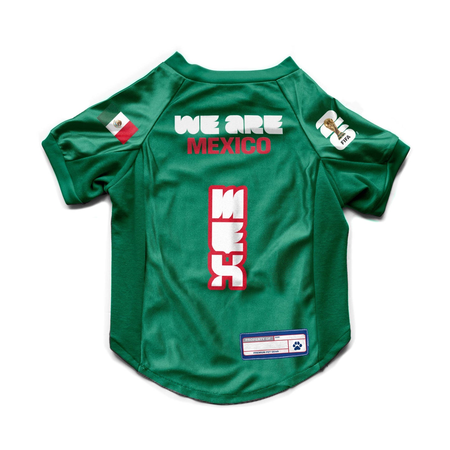 2026 FIFA World Cup Pet Stretch Jersey: XS / Mexico