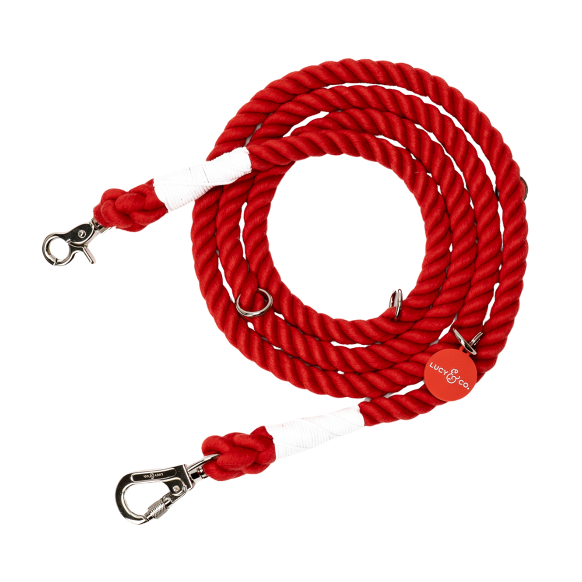 Lucy & Co. - Cherry Red Hands-Free Rope Leash