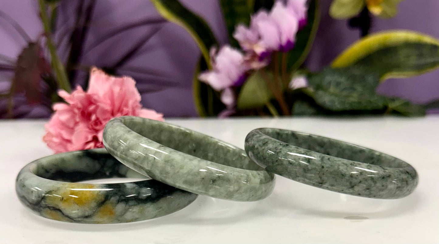 Natural Burma Jade Bangle Bracelet Crystal Healing Energy 
