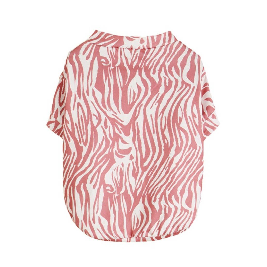 Ozzie - Zebra Print Dog T-Shirt: Black / M