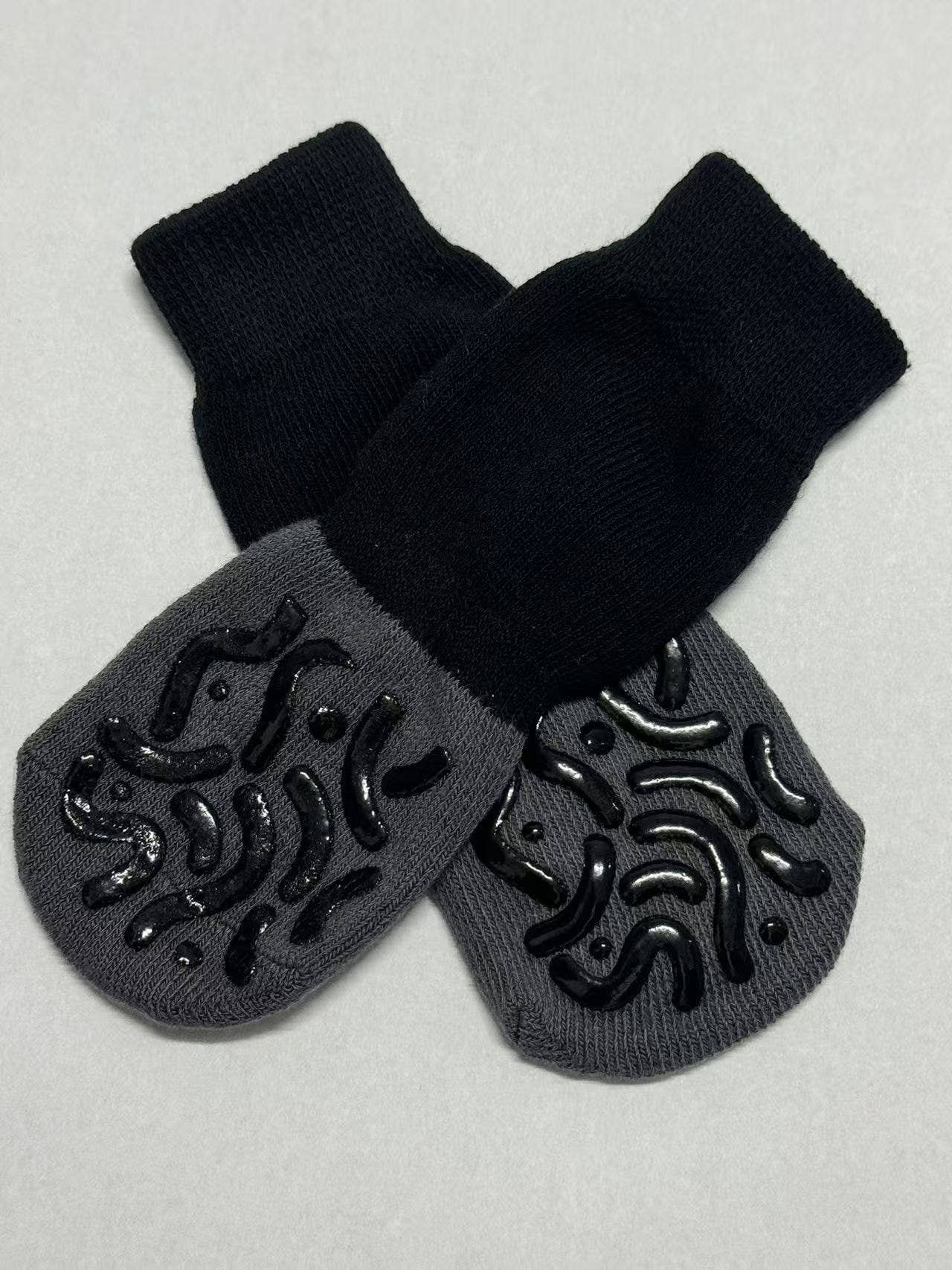 Winter Non-Slip Dog & Cat Socks, Indoor Shoes_CWMM11971: BROWN2 / (L) 1