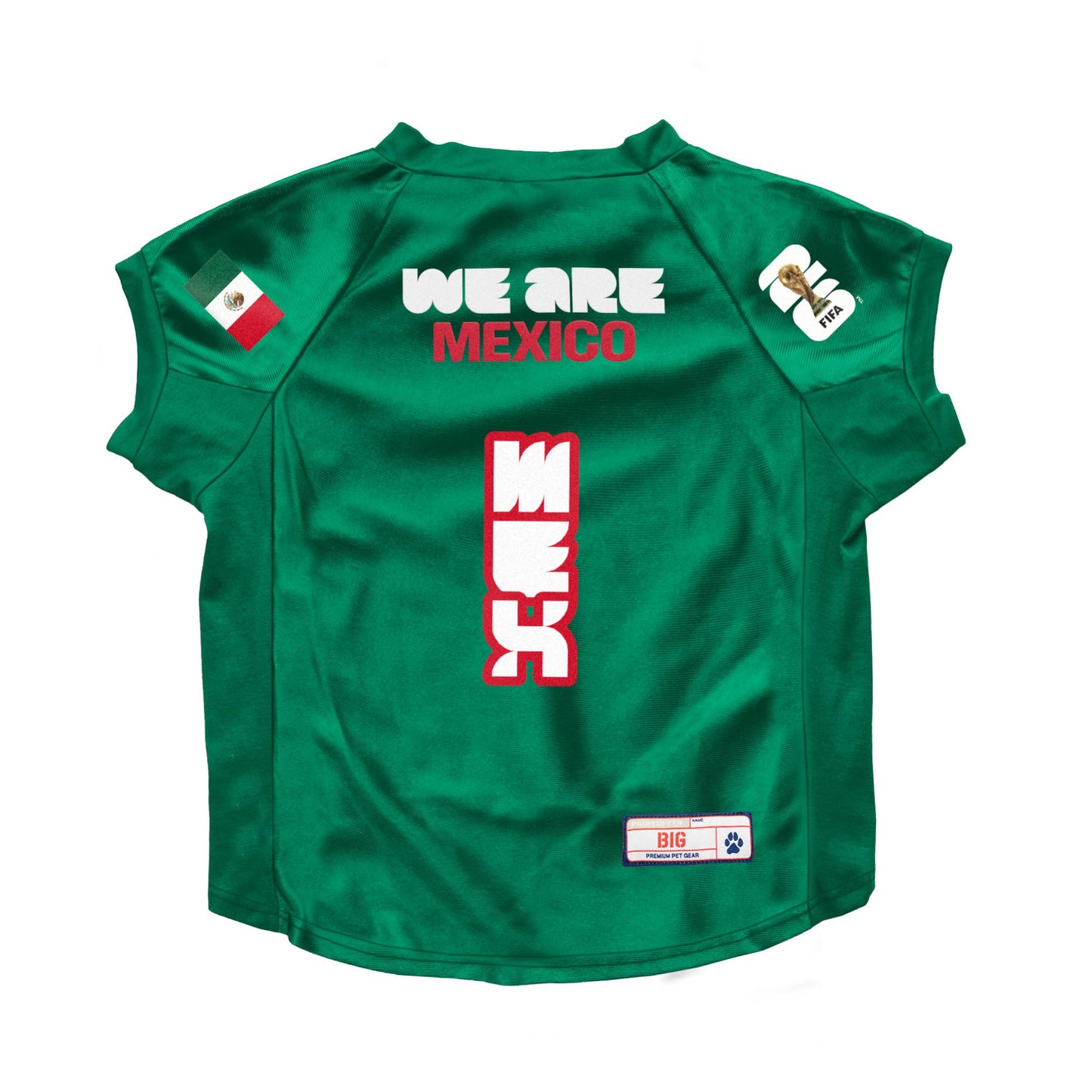 2026 FIFA World Cup Pet Stretch Jersey: S / Mexico