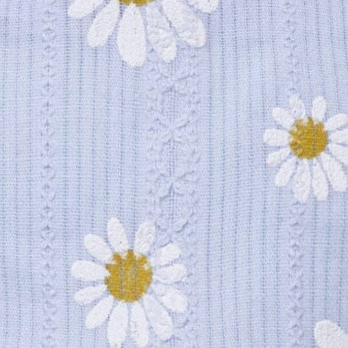 Daisy Bow Dog Dress: LightSkyBlue / Medium