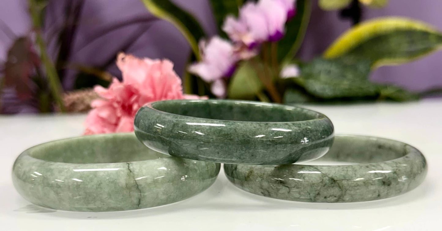 Natural Burma Jade Bangle Bracelet Crystal Healing Energy 