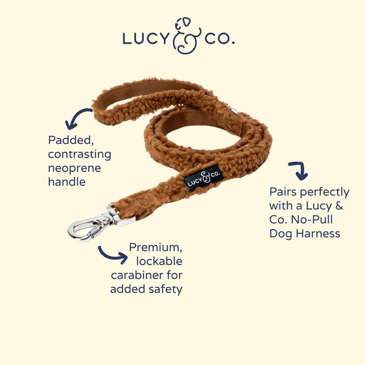 Lucy & Co. - Cinnamon Teddy Leash