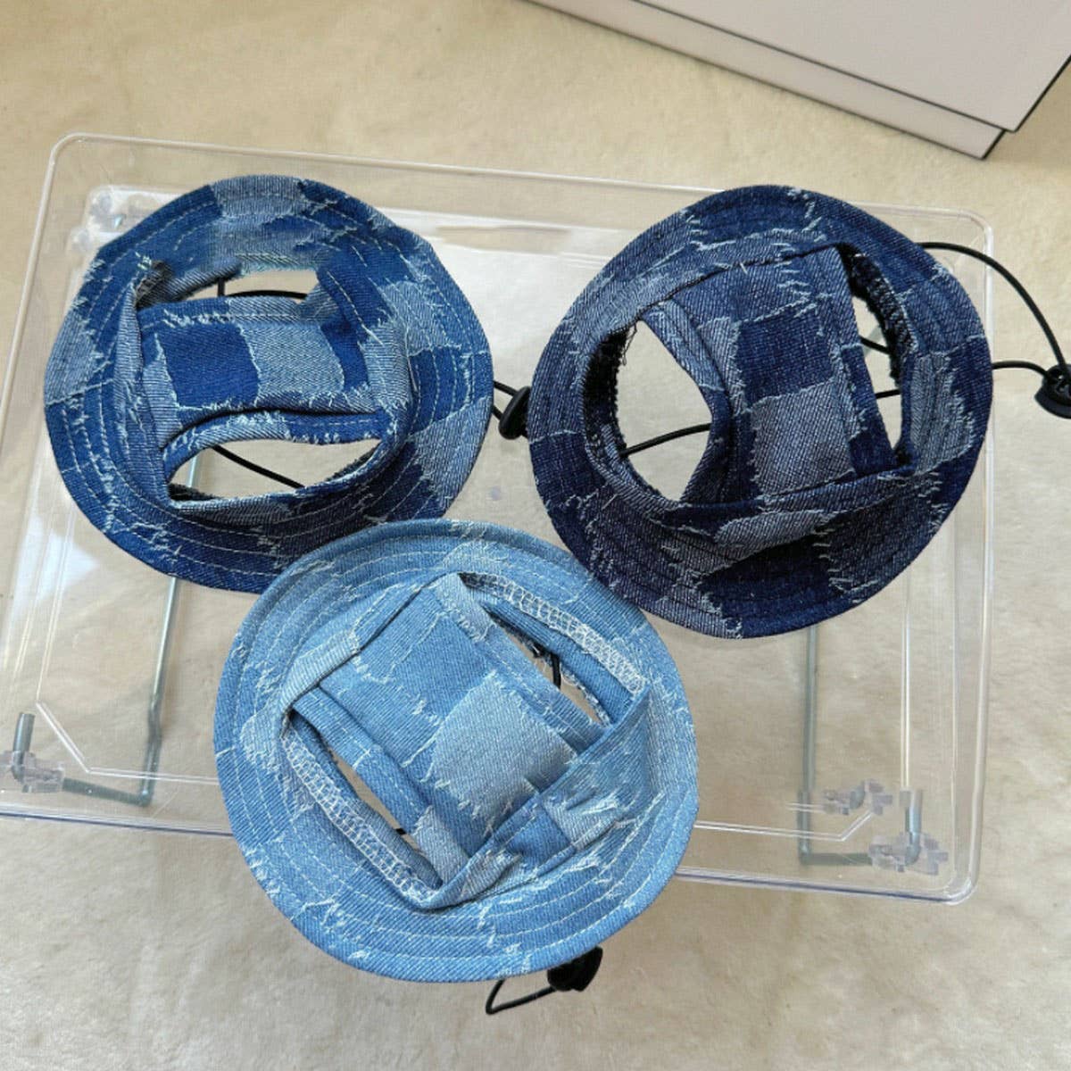 Pet Sun Hat – Cute Outdoor Bucket Hat for Dogs_CWAH3696: DARKBLUE2 / (L) 1