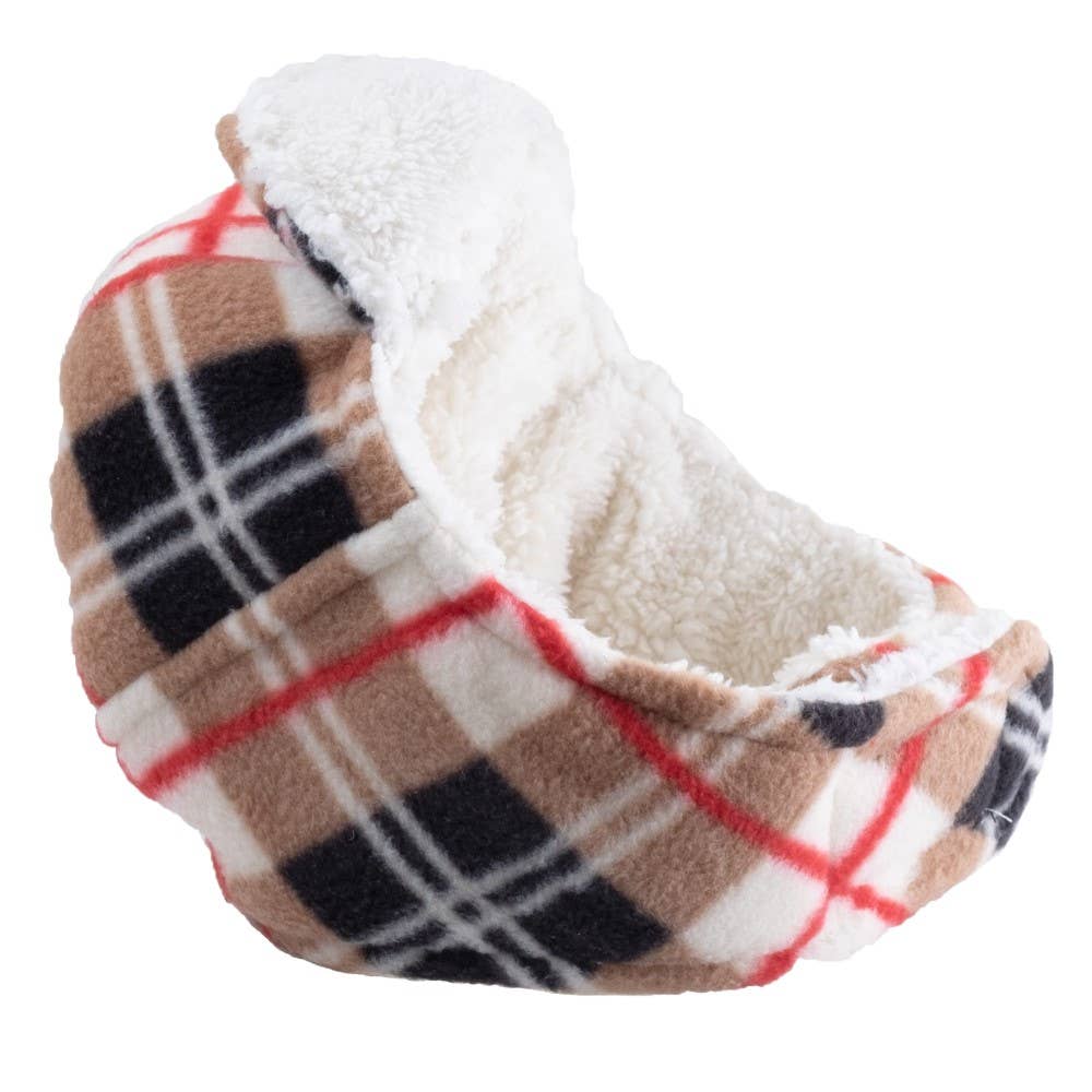 Aviator Tan Plaid Hat: Tan / X Small