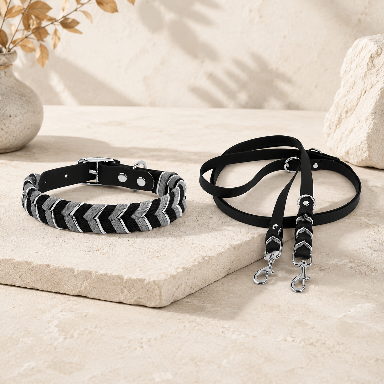 Braided Leash & Collar Set