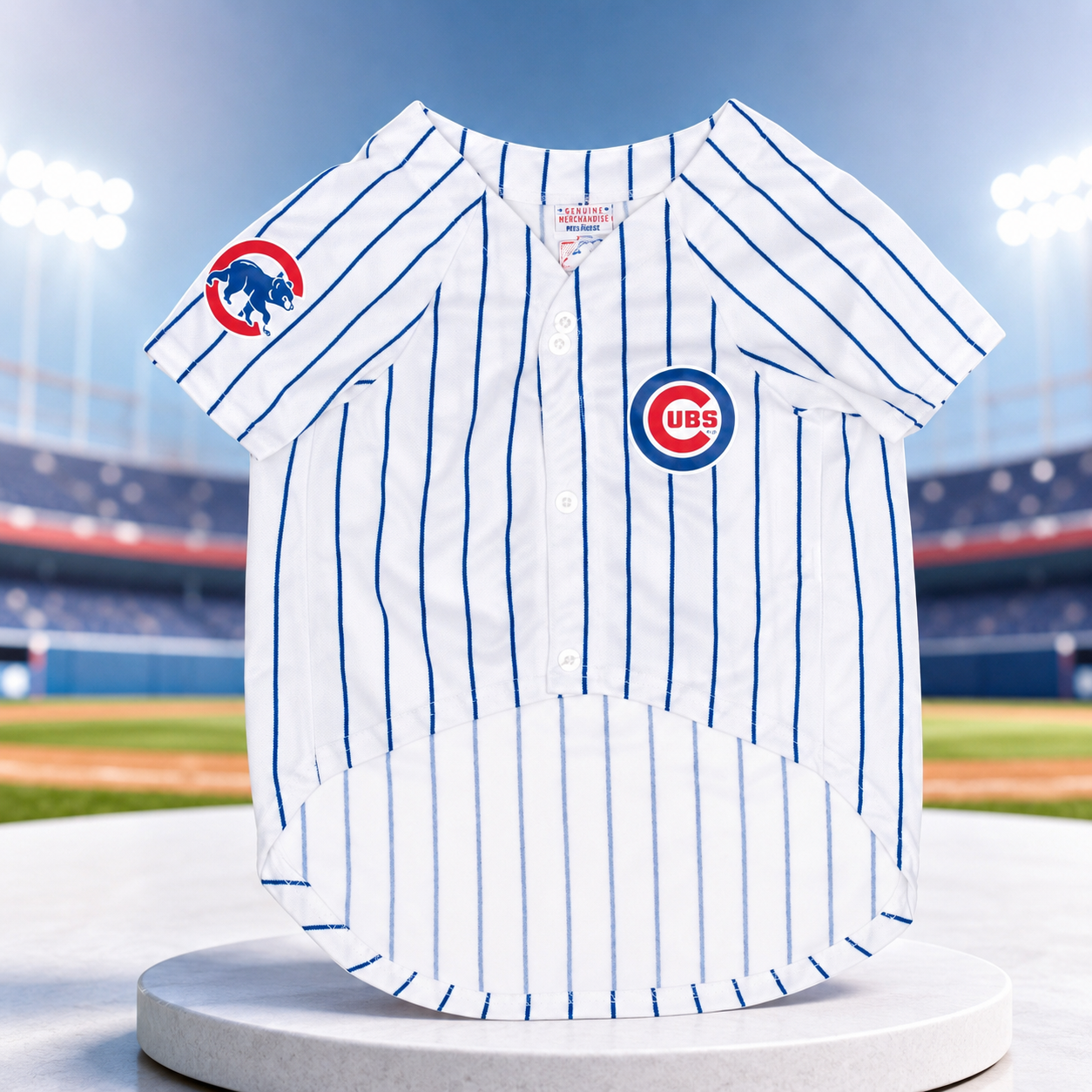 Cubs Pinstripe Pup Jersey