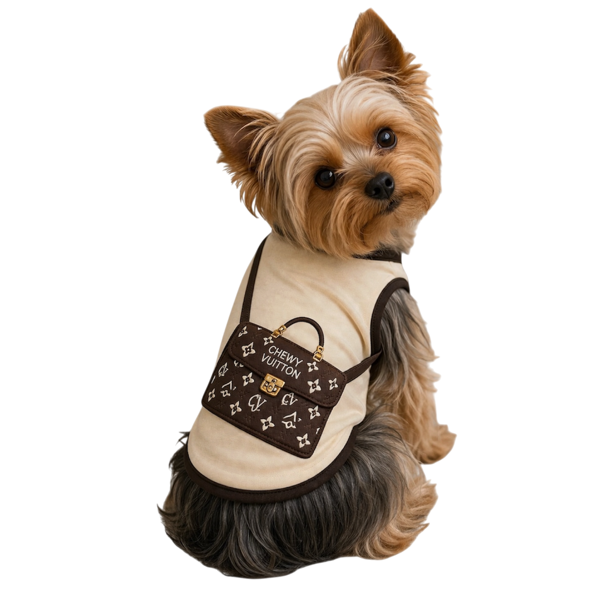 Chewy Crossbody Brown on Biege CB250: Medium