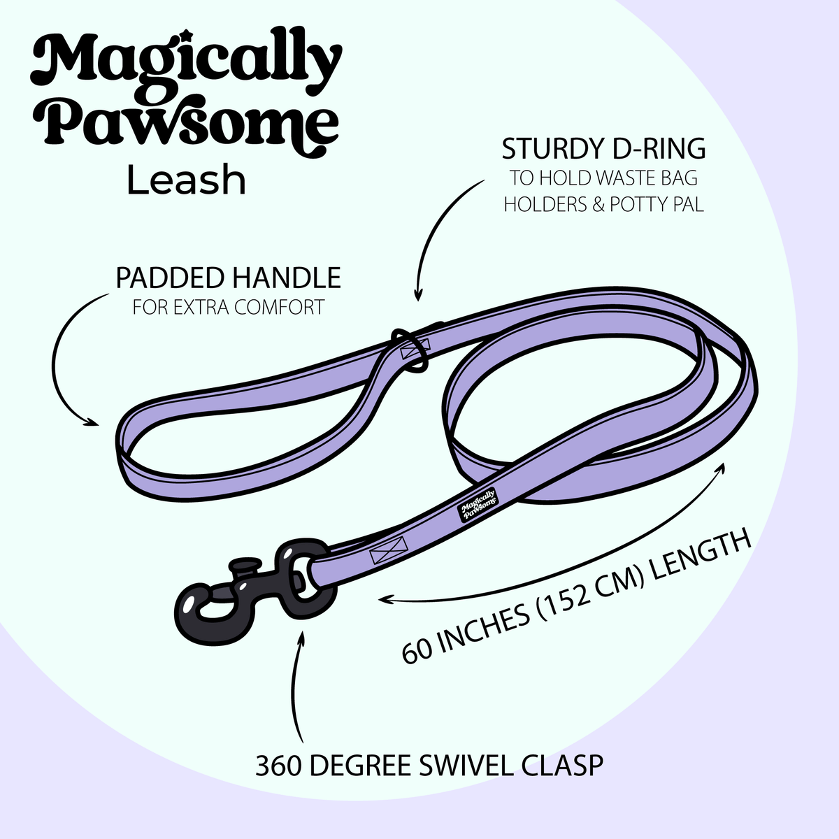 Magically Pawsome - DOG LEASH - SEE YOU LATER, ALLIGATOR!