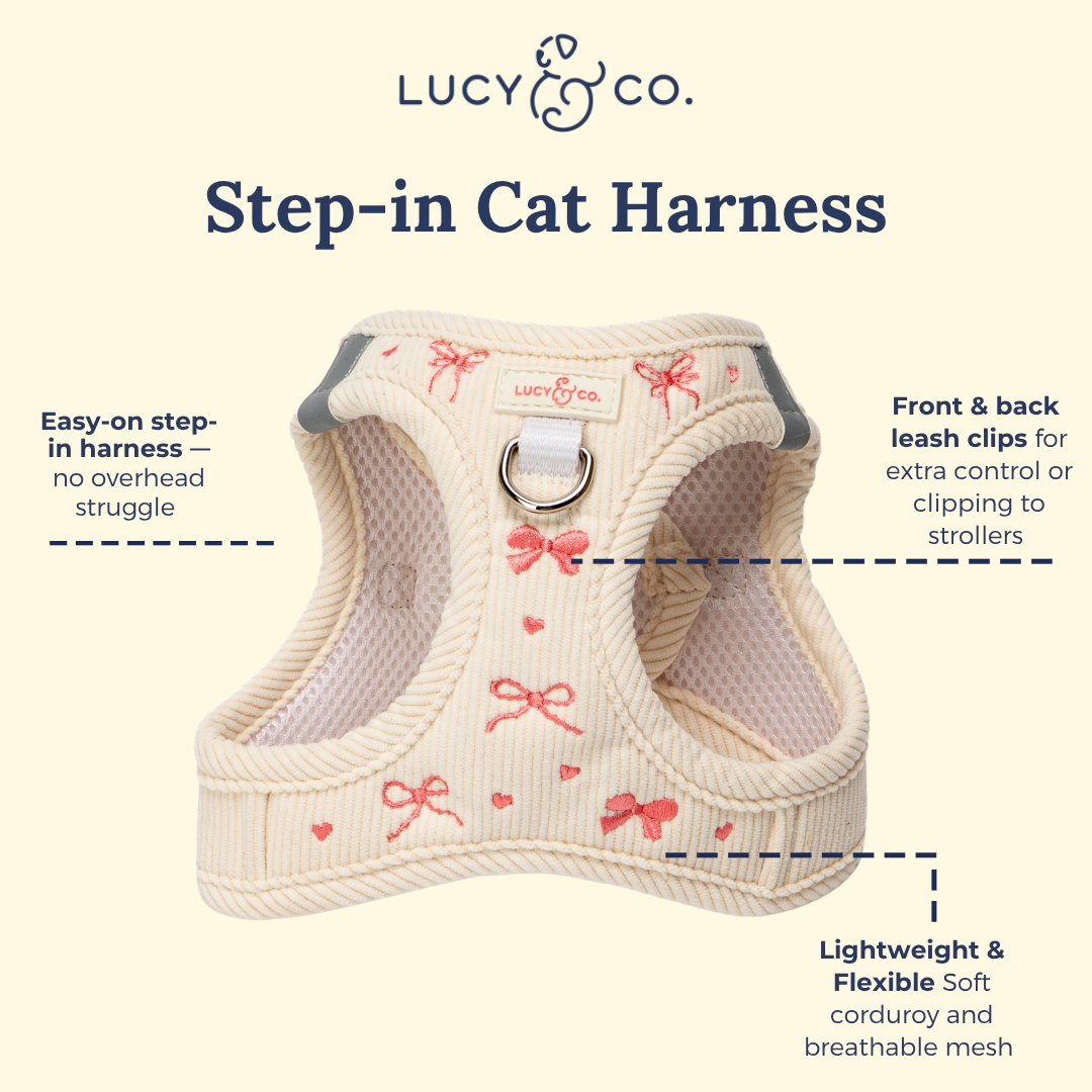 Lucy & Co. - Ever So Sweet Corduroy Step-in Cat Harness