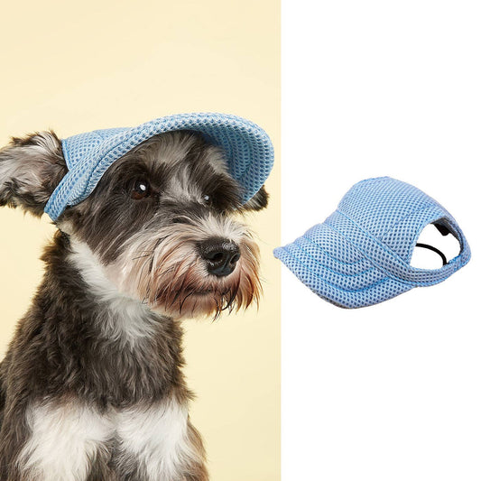 Ozzie - Lightweight Mesh Dog Hat for Pets: Blue / S