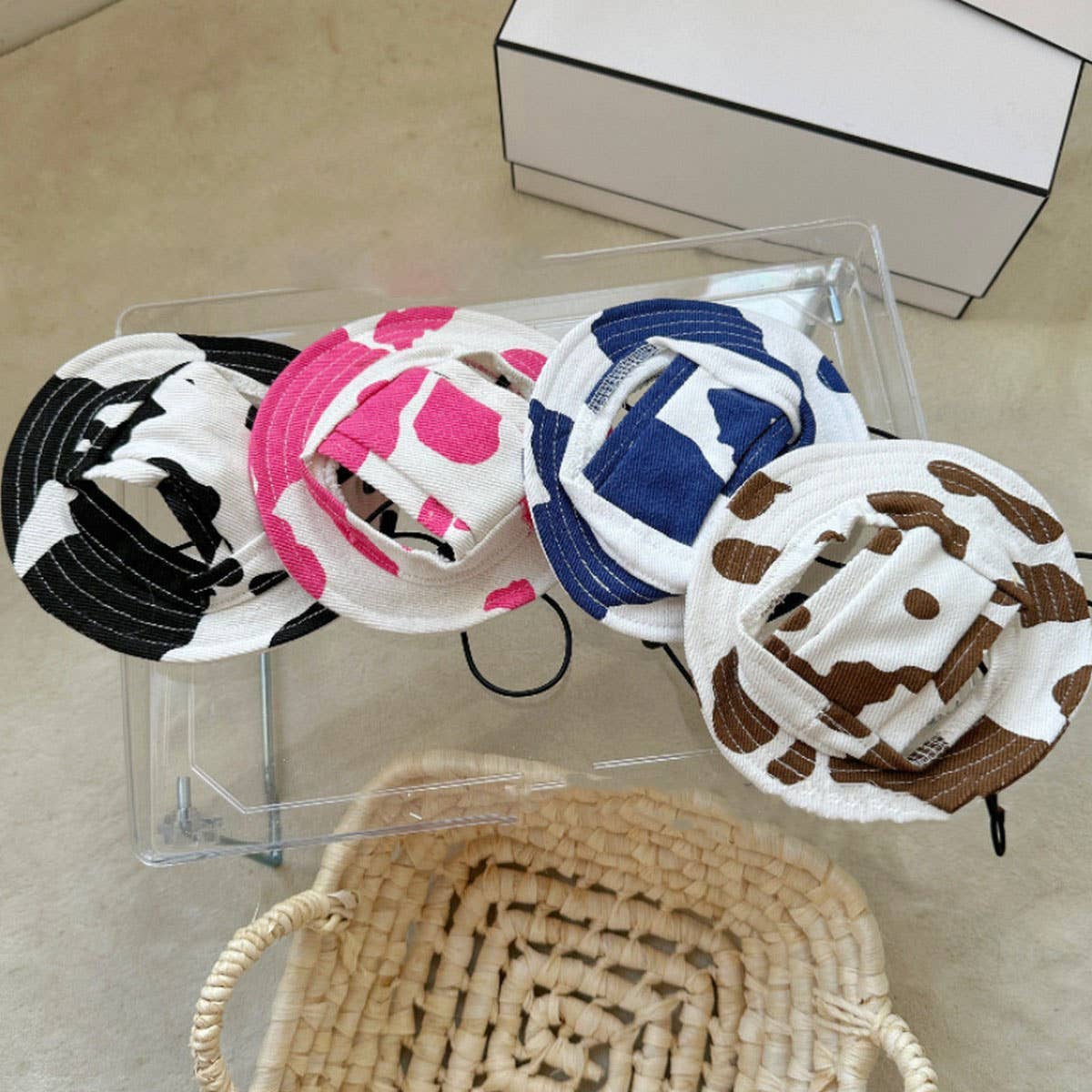 Pet Sun Hat – Cute Outdoor Bucket Hat for Dogs_CWAH3696: YELLOW / (S) 1