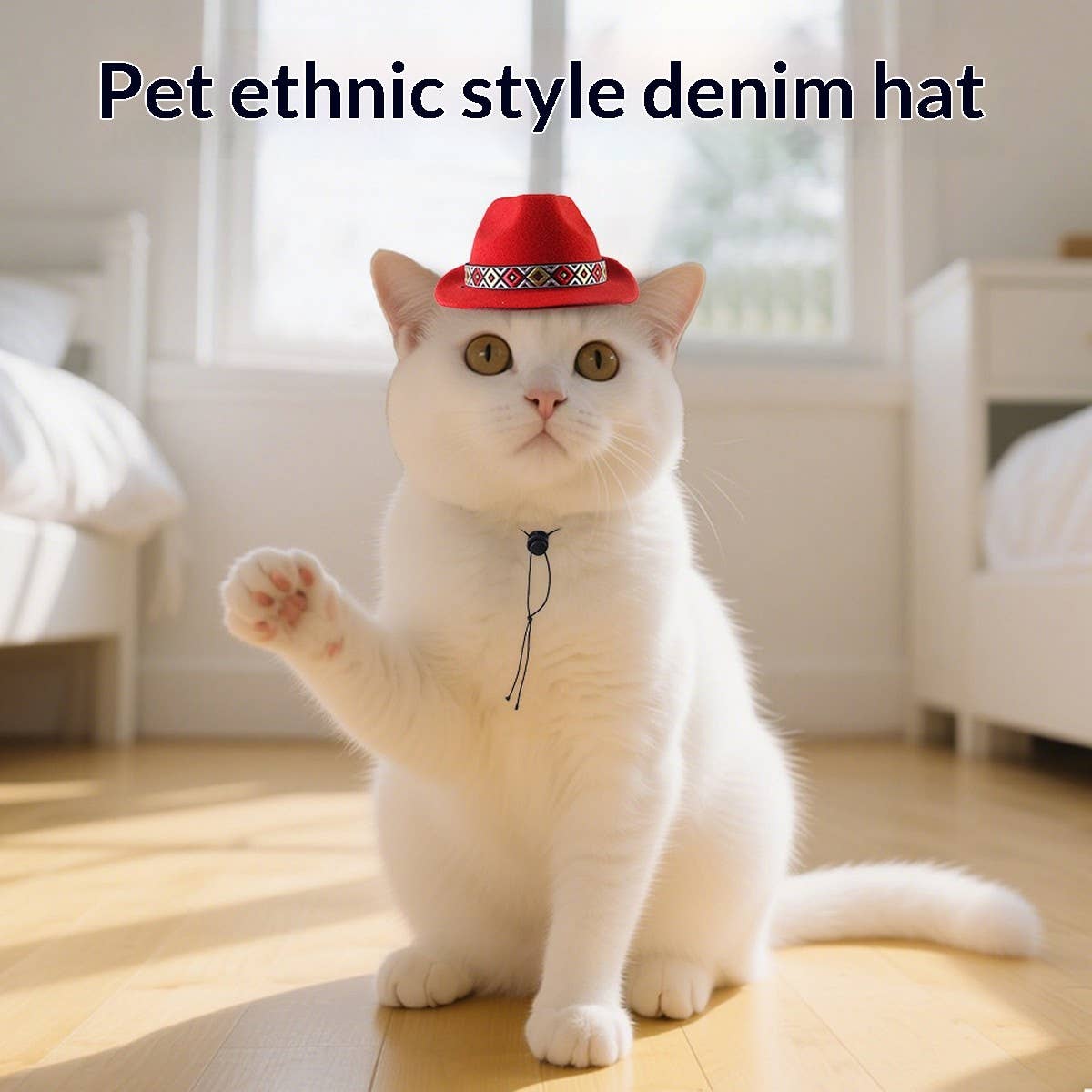 Pet Western Cowboy Sun Hat_CWMM11702: BLACK / (OS) 1