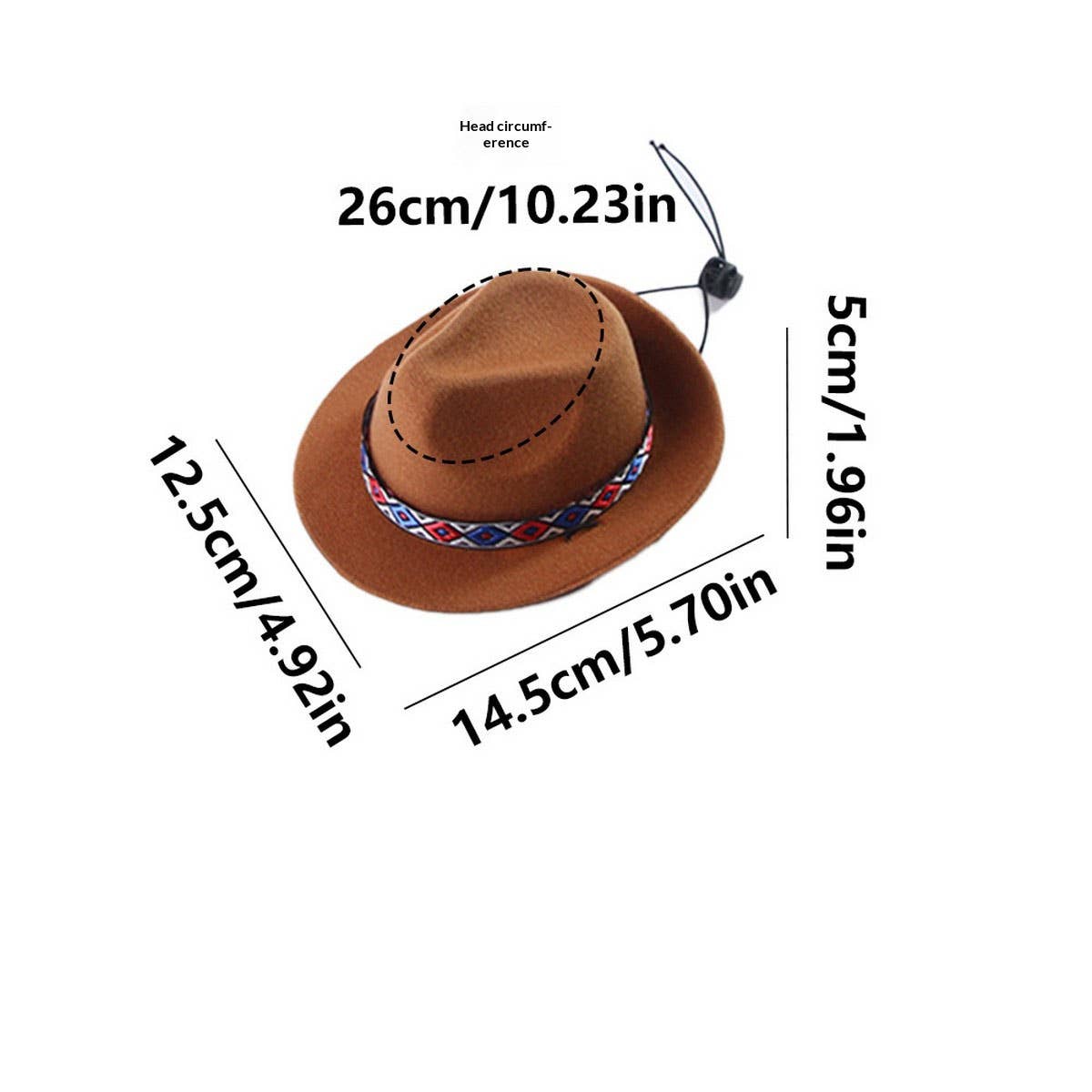 Pet Western Cowboy Sun Hat_CWMM11702: BLACK / (OS) 1