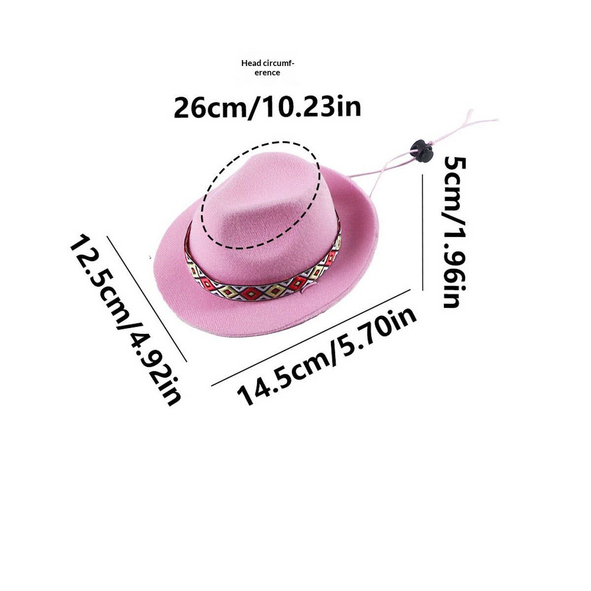 Pet Western Cowboy Sun Hat_CWMM11702: PINK / (OS) 1