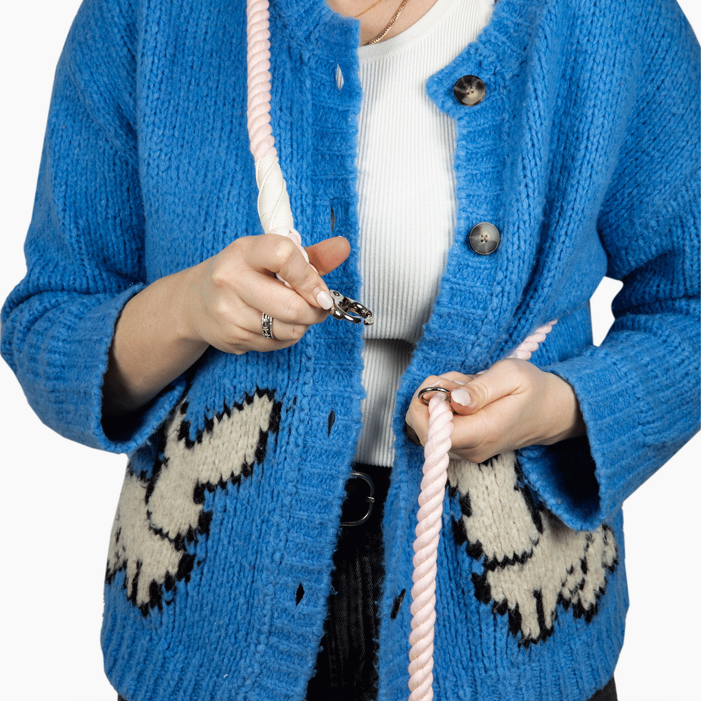 Lucy & Co. - Denim Blue Hands-Free Rope Leash