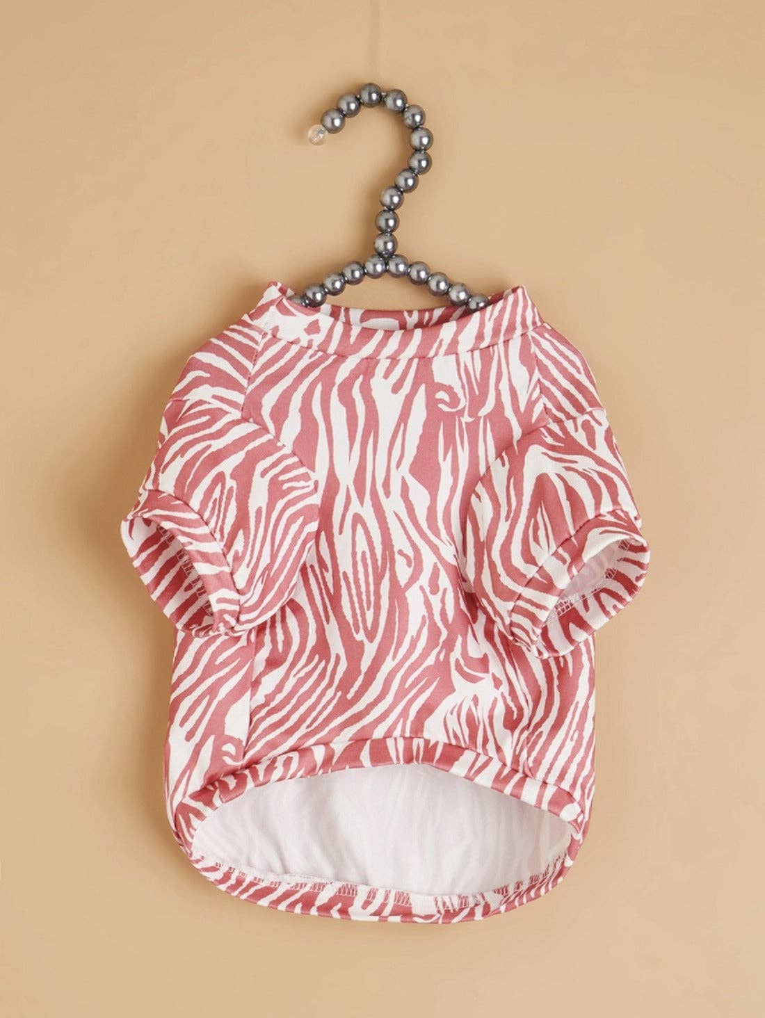 Ozzie - Zebra Print Dog T-Shirt: Black / M