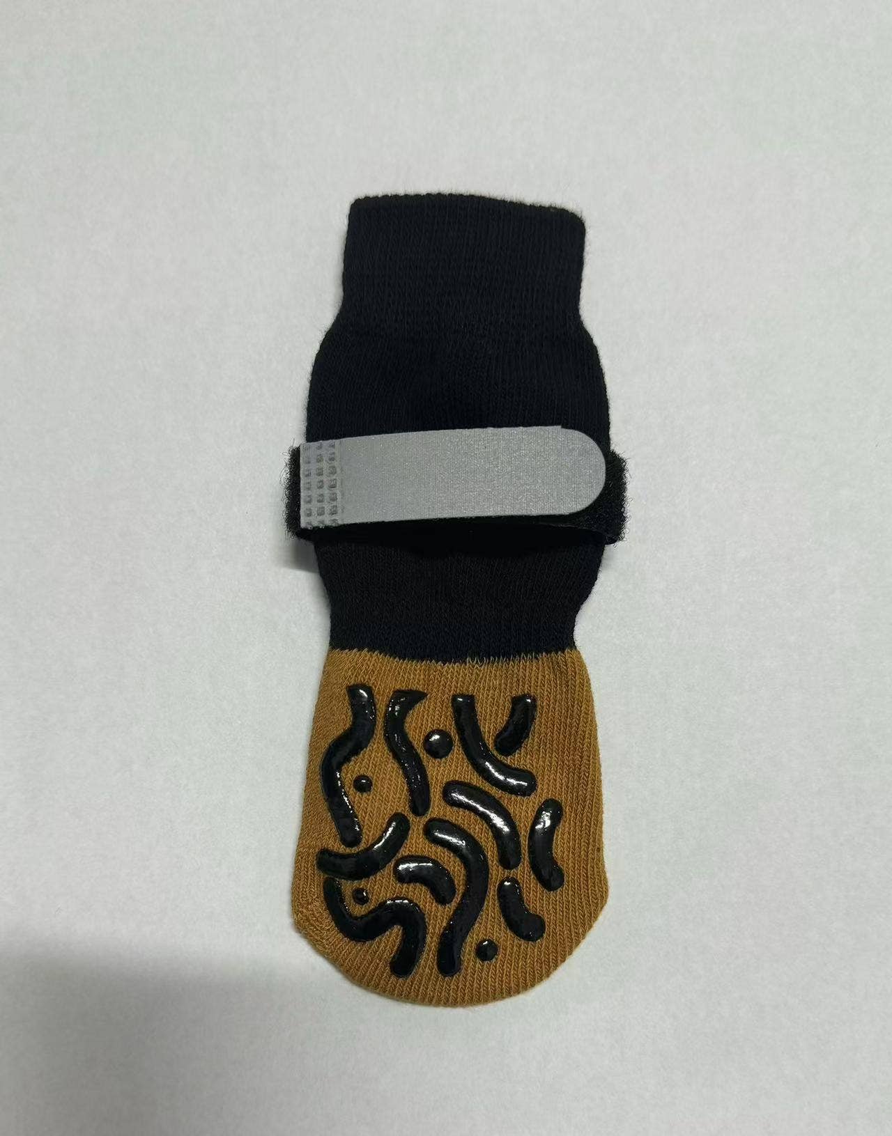 Winter Non-Slip Dog & Cat Socks, Indoor Shoes_CWMM11971: BROWN2 / (L) 1