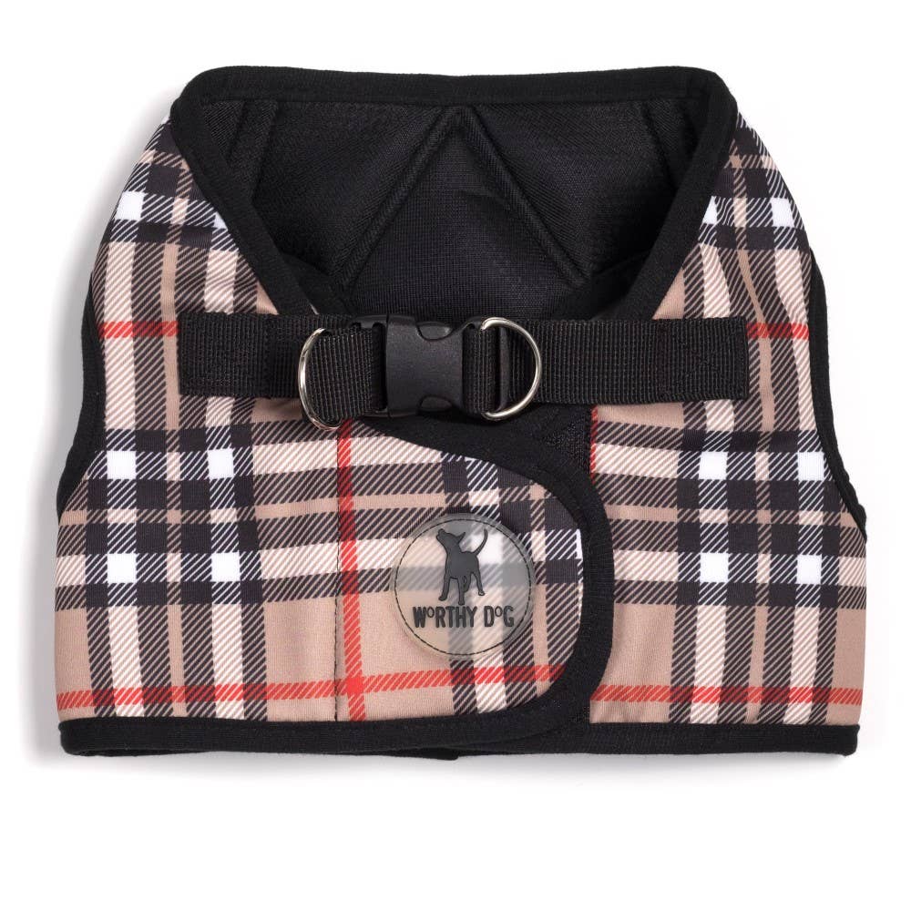 Plaid Sidekick Harness: Tan / XX Small